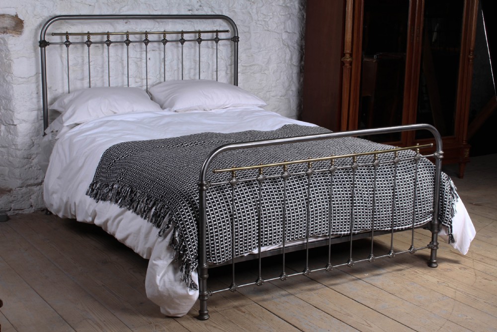 Fashionable Burnished French Iron king size Bed  