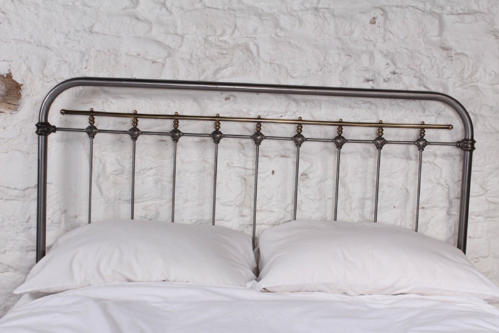 Fashionable Burnished French Iron king size Bed   View VII