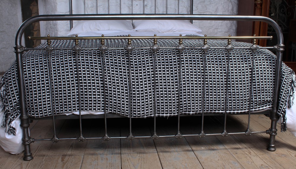 Fashionable Burnished French Iron king size Bed   View VIII