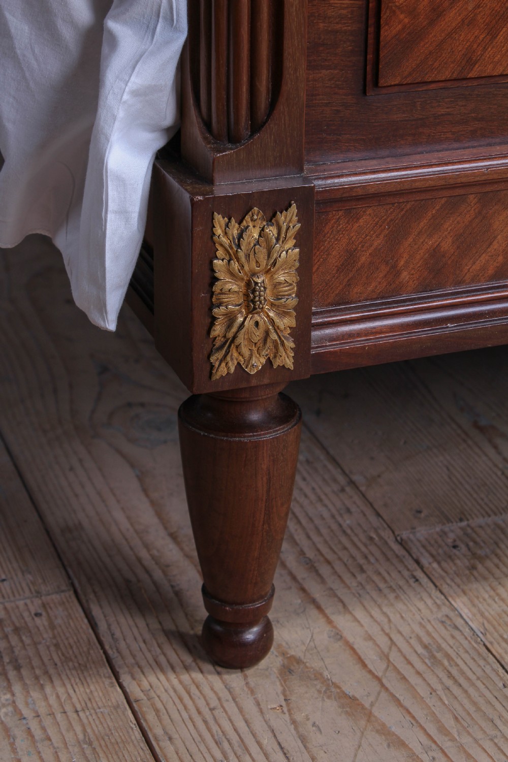 King size French mahogany bed with matching bedsides View III