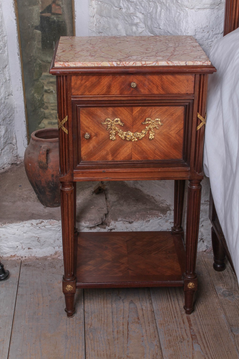 King size French mahogany bed with matching bedsides View VII