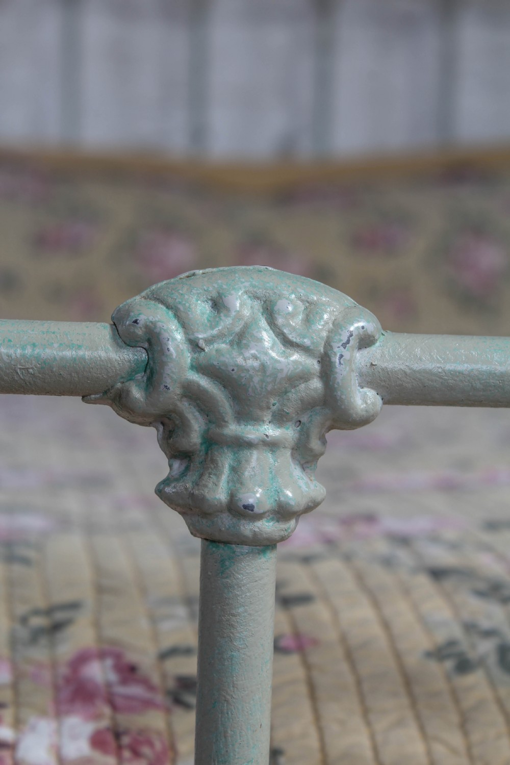 Striking classic Victorian brass and iron double bed View III