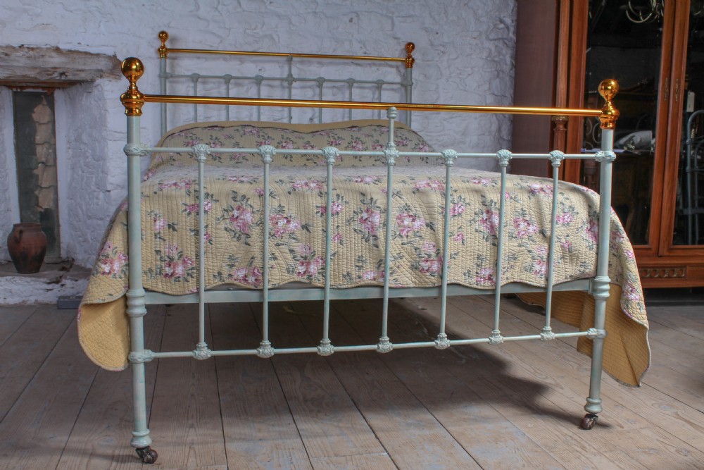 Striking classic Victorian brass and iron double bed View VII