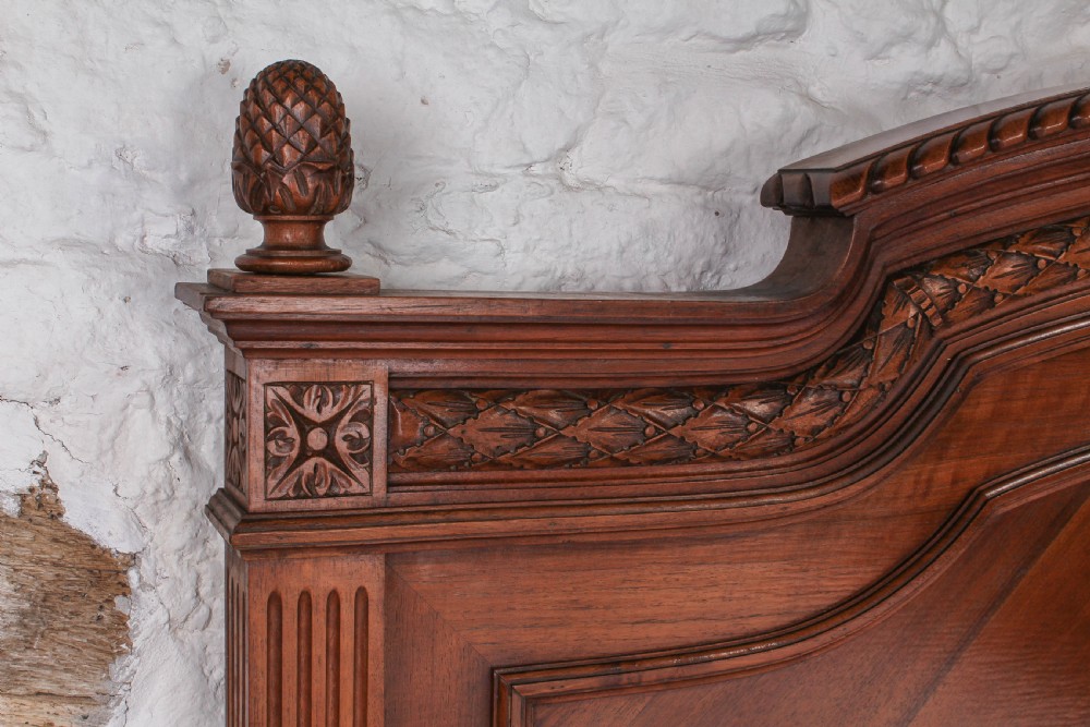Lovely walnut Empire style king size bed View II