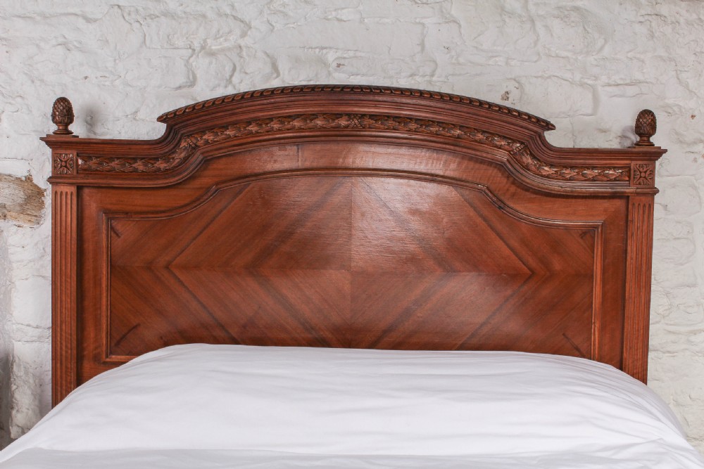 Lovely walnut Empire style king size bed View III