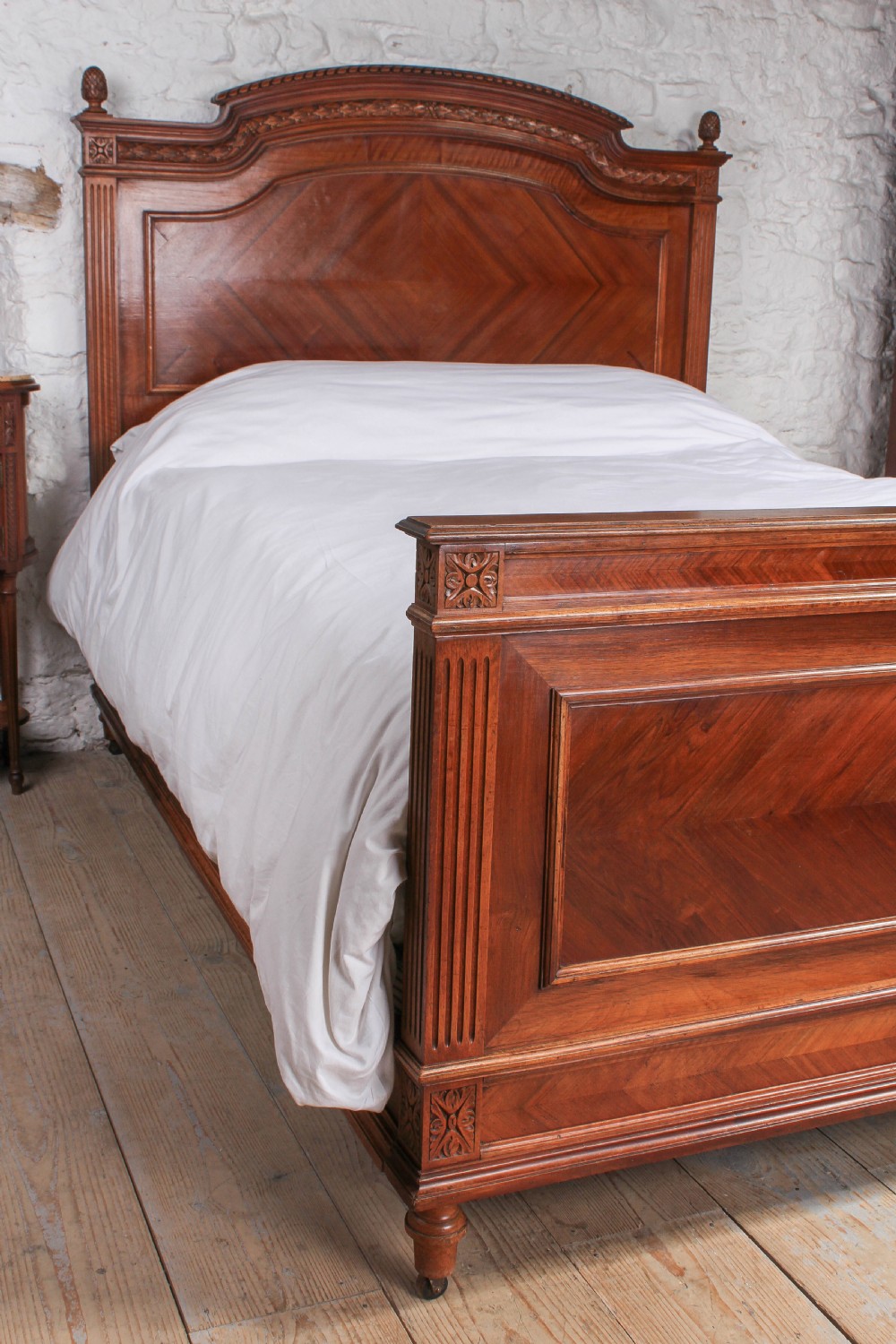 Lovely walnut Empire style king size bed View VII