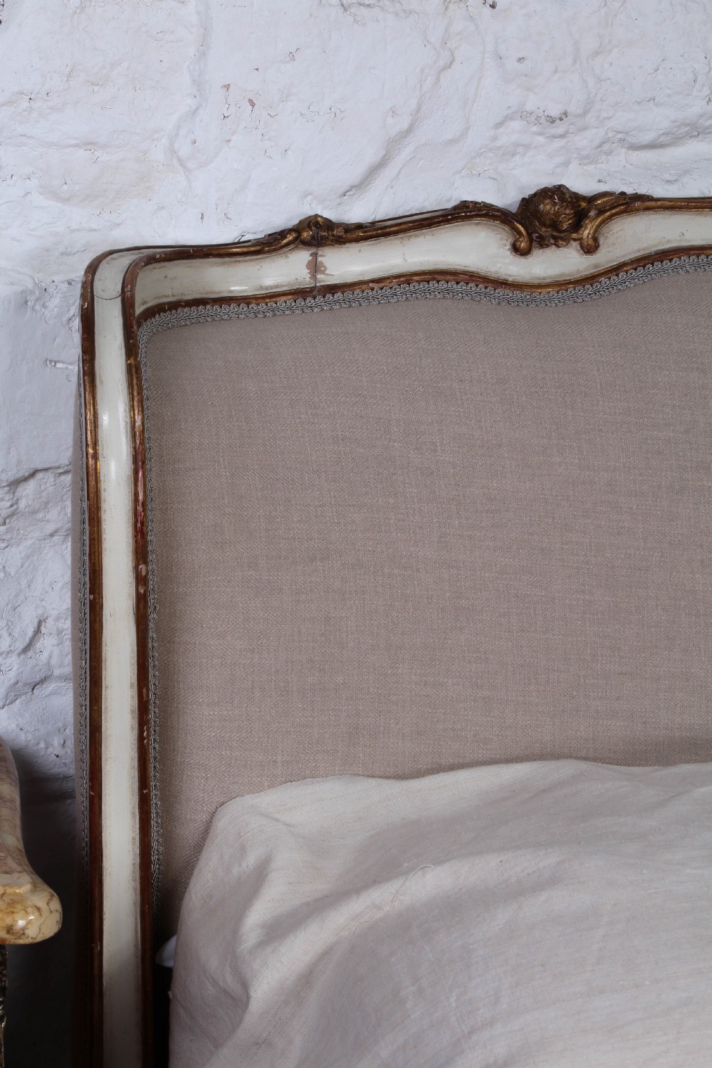 Newly upholstered French Louis XV style  king size bed View VIII