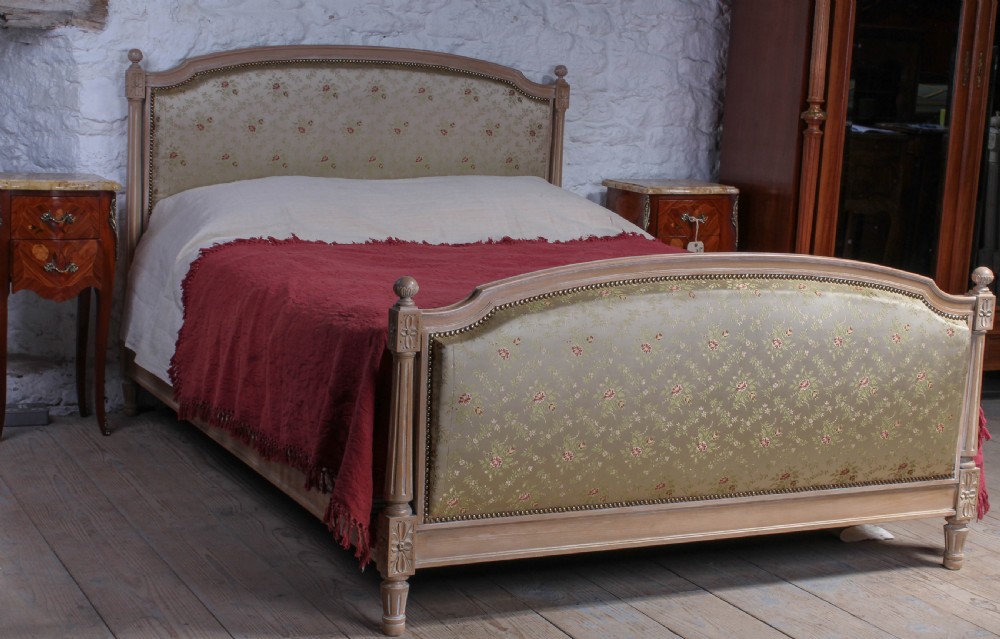 Pretty original French  upholstered king size bed