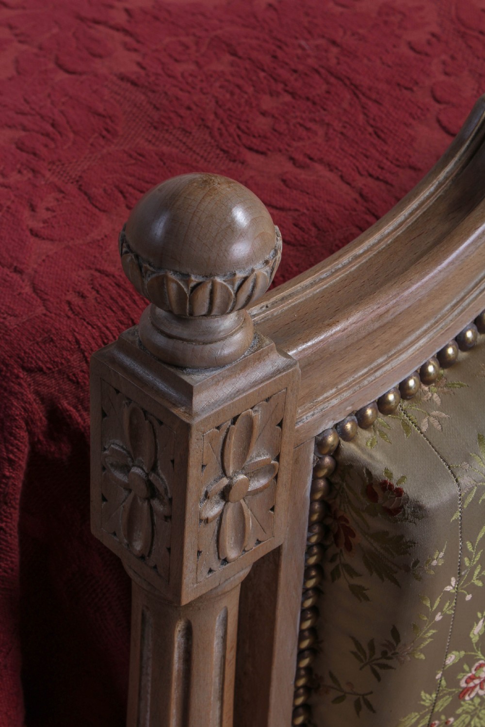 Pretty original French  upholstered king size bed View V
