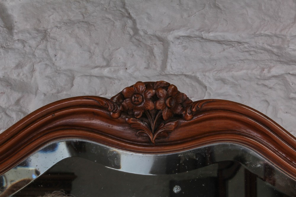 Louis XV style walnut Cheval mirror View II