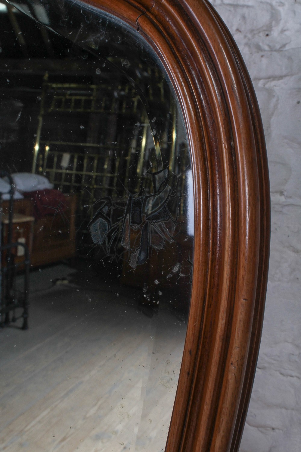 Louis XV style walnut Cheval mirror View VI