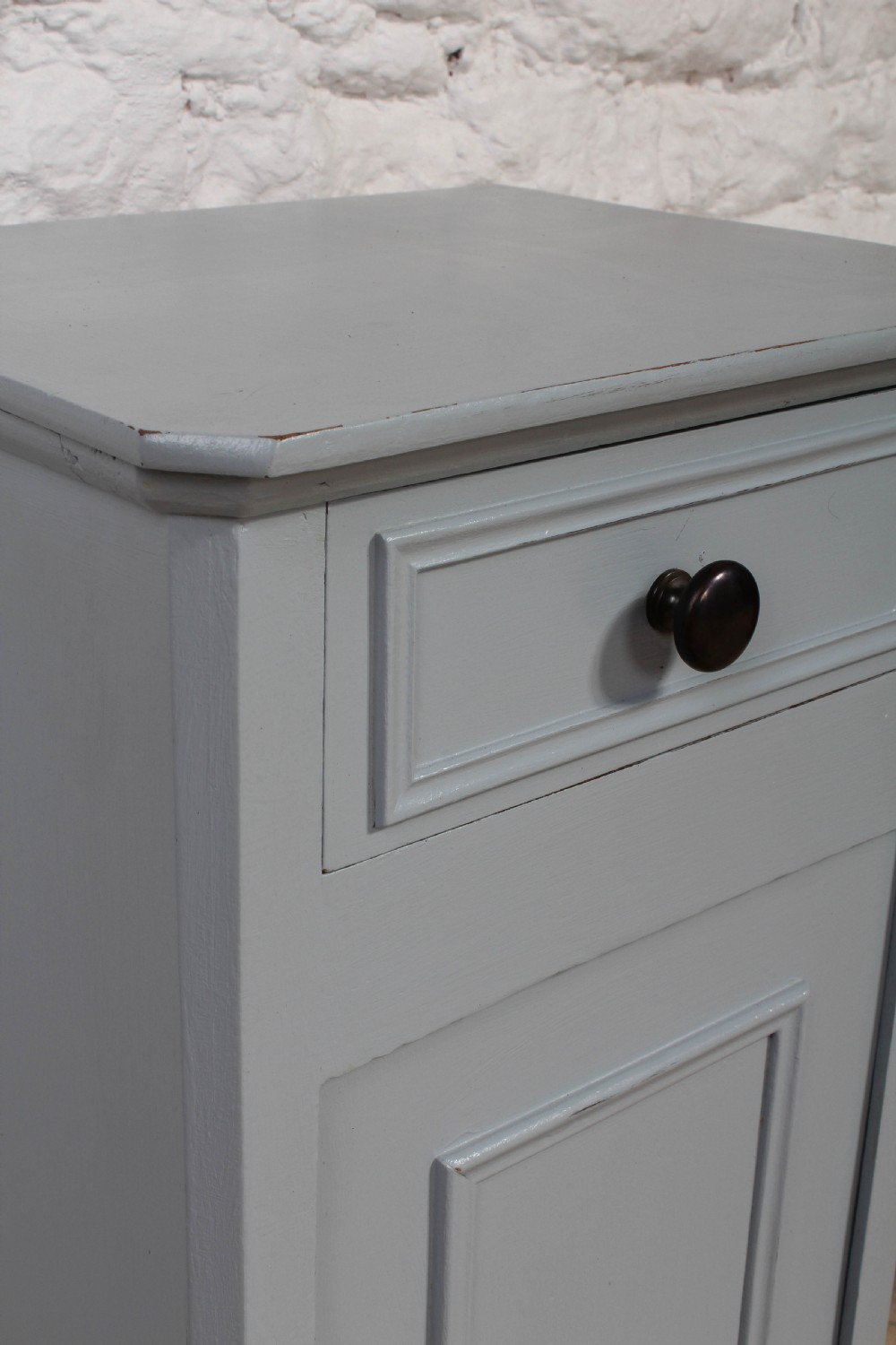 Bone china blue painted Victorian  bedside View V