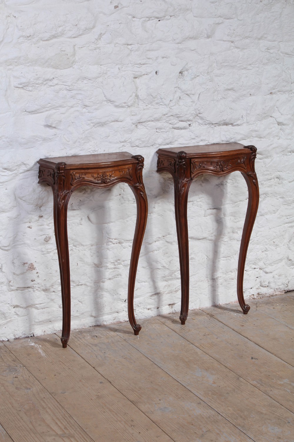 Pretty Pair of small console Louis XV style bedsides