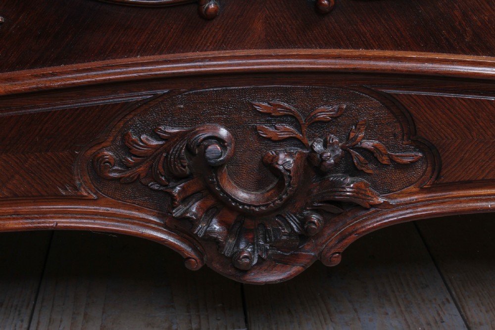 Very beautiful Rosewood Louis XV style king size bed and matching bedsides View VIII