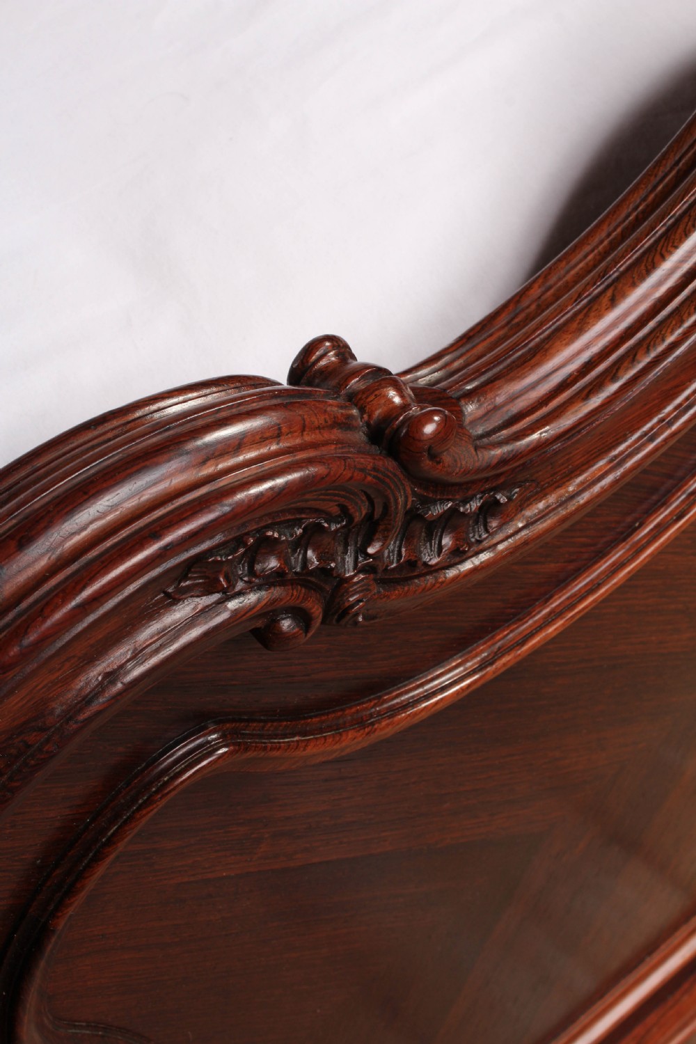 Very beautiful Rosewood Louis XV style king size bed and matching bedsides View IX