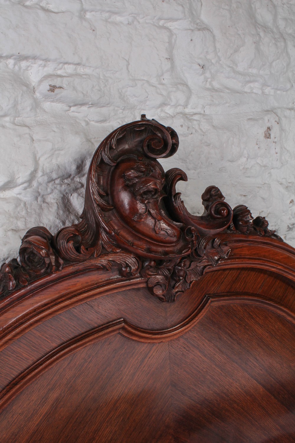 Very beautiful Rosewood Louis XV style king size bed and matching bedsides View X
