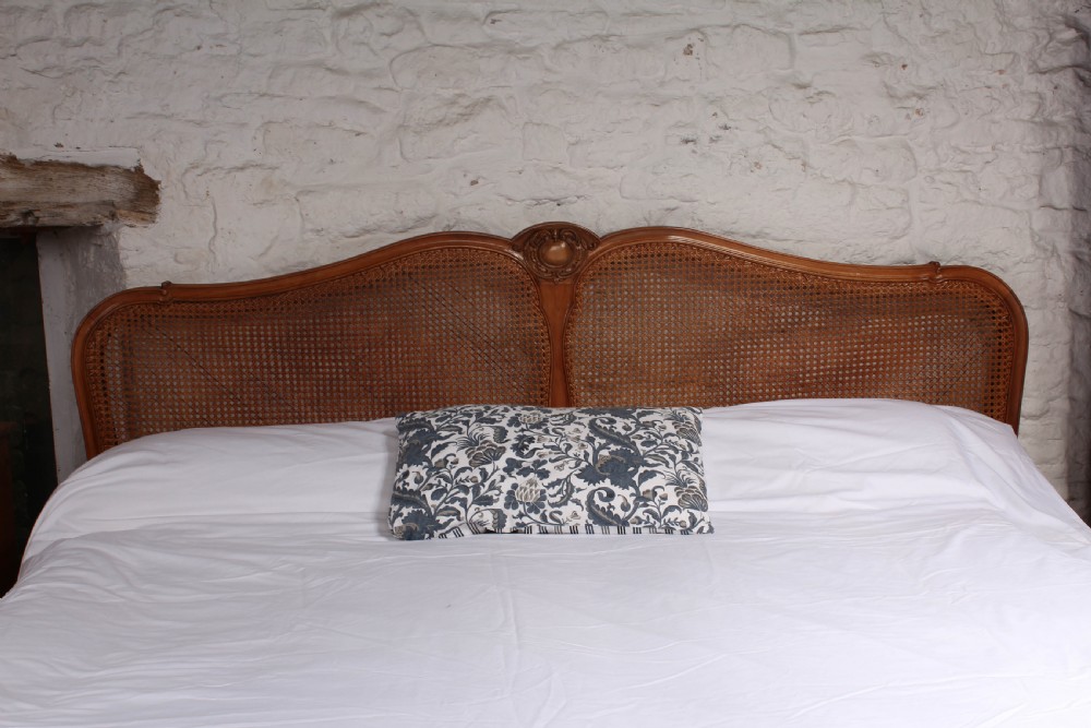 Fabulous French 2m x 2m caned corbeille style bed View IV