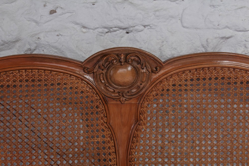 Fabulous French 2m x 2m caned corbeille style bed View VIII
