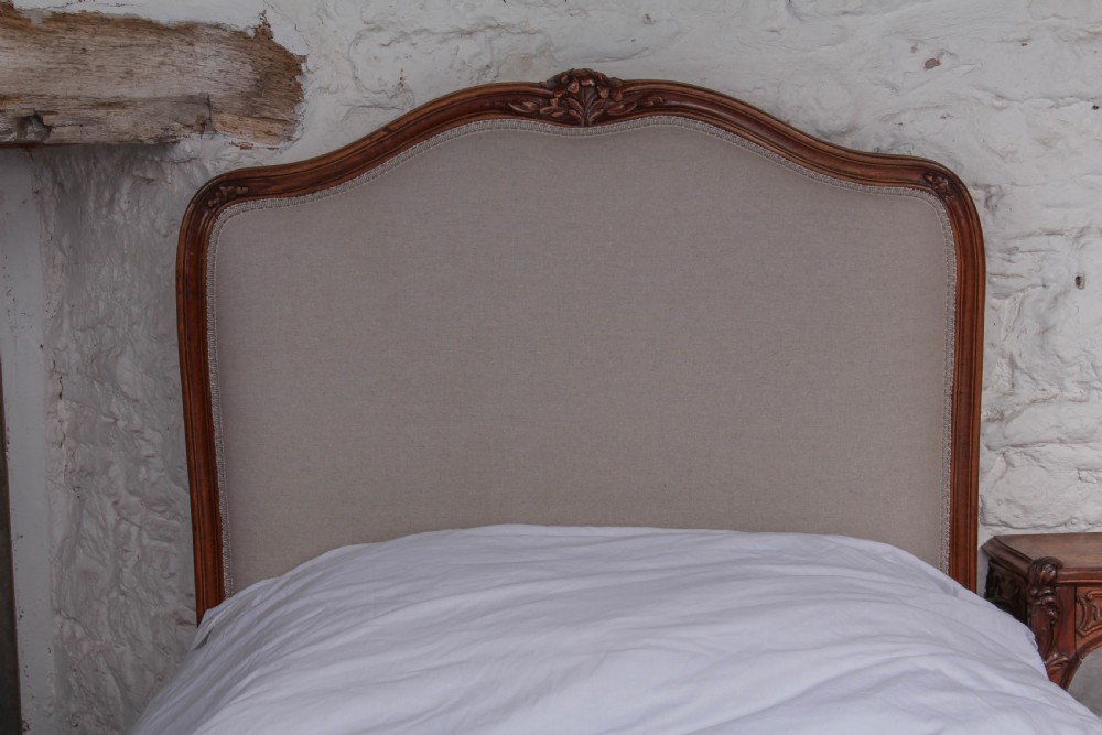 Nice pair of newly upholstered Louis XV style beds View II
