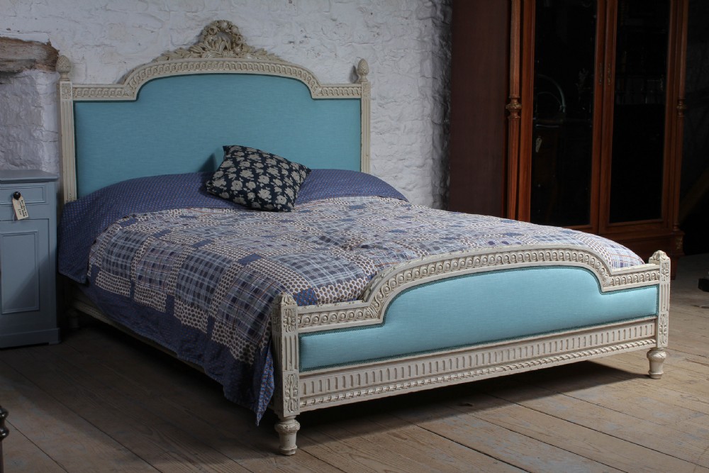 European king size newly upholstered low end bed