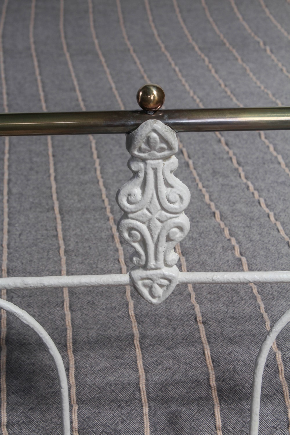 Unusual and individual Victorian brass and iron double bed View V