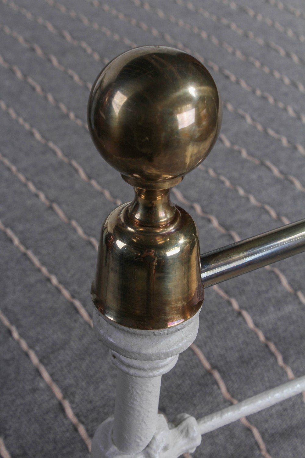 Unusual and individual Victorian brass and iron double bed View VI