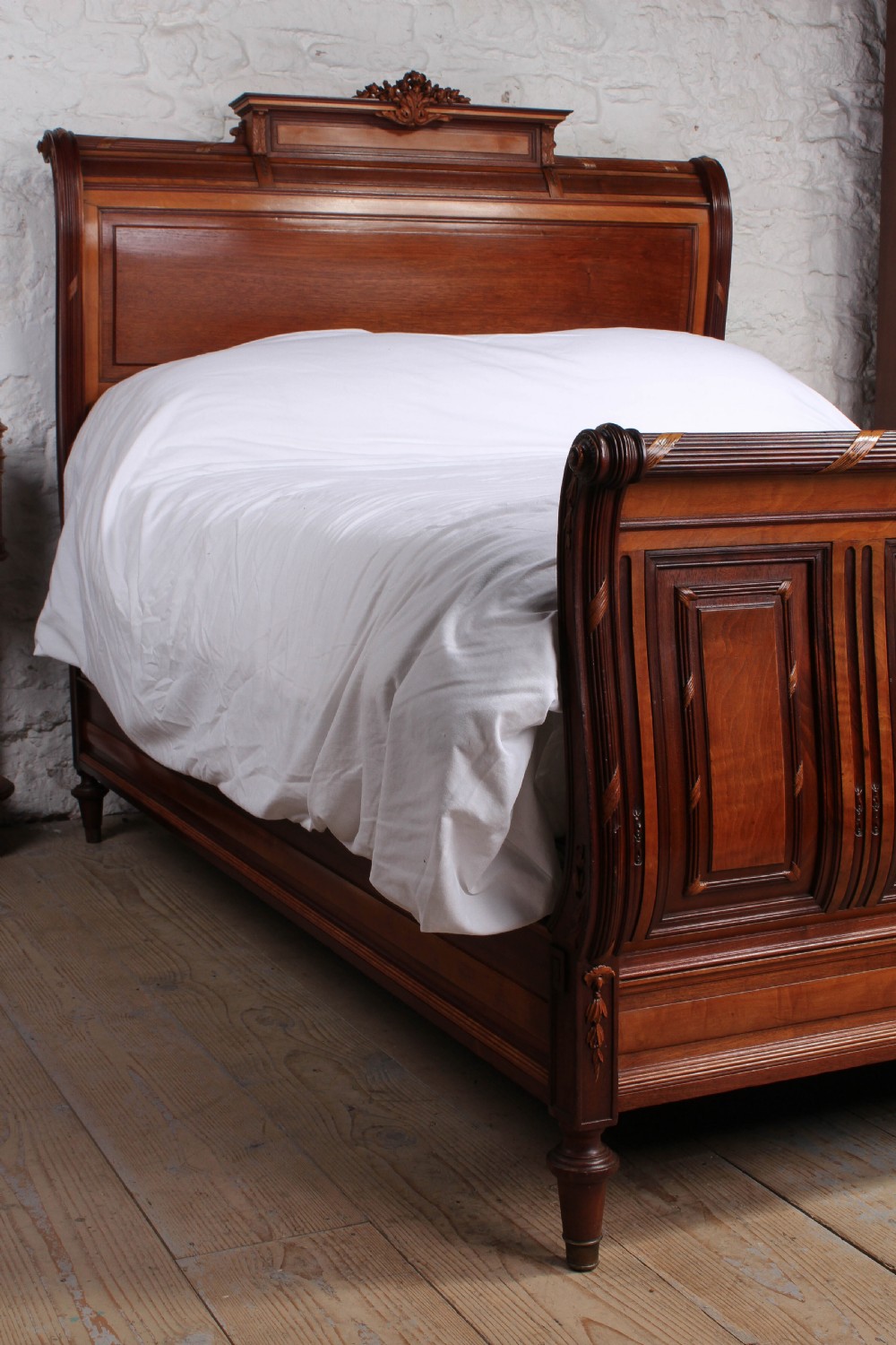 Exceptional quality French king size bed and bedside  View II