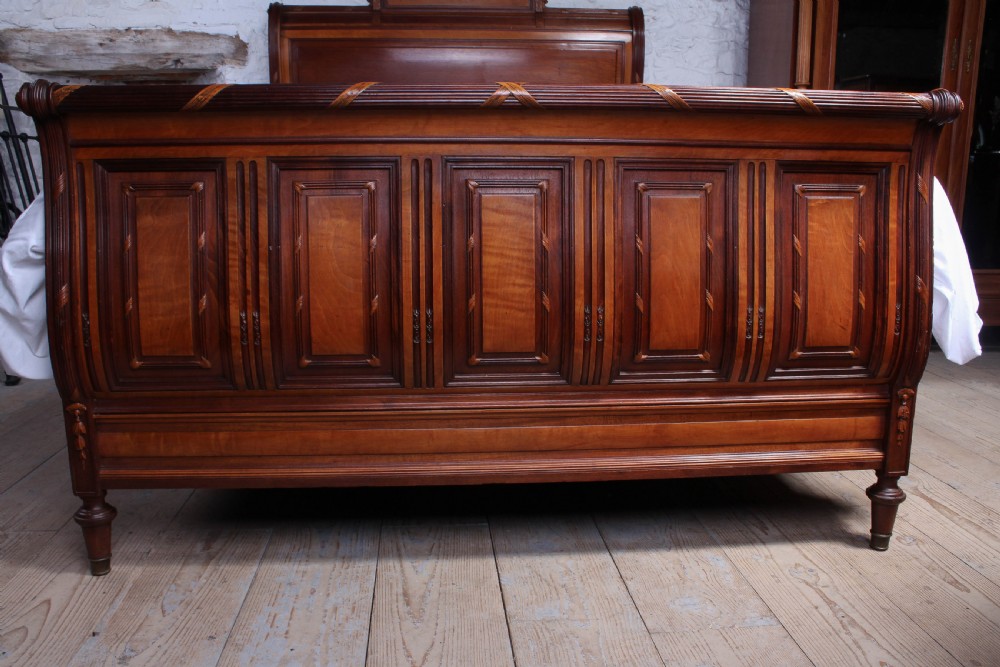 Exceptional quality French king size bed and bedside  View IV