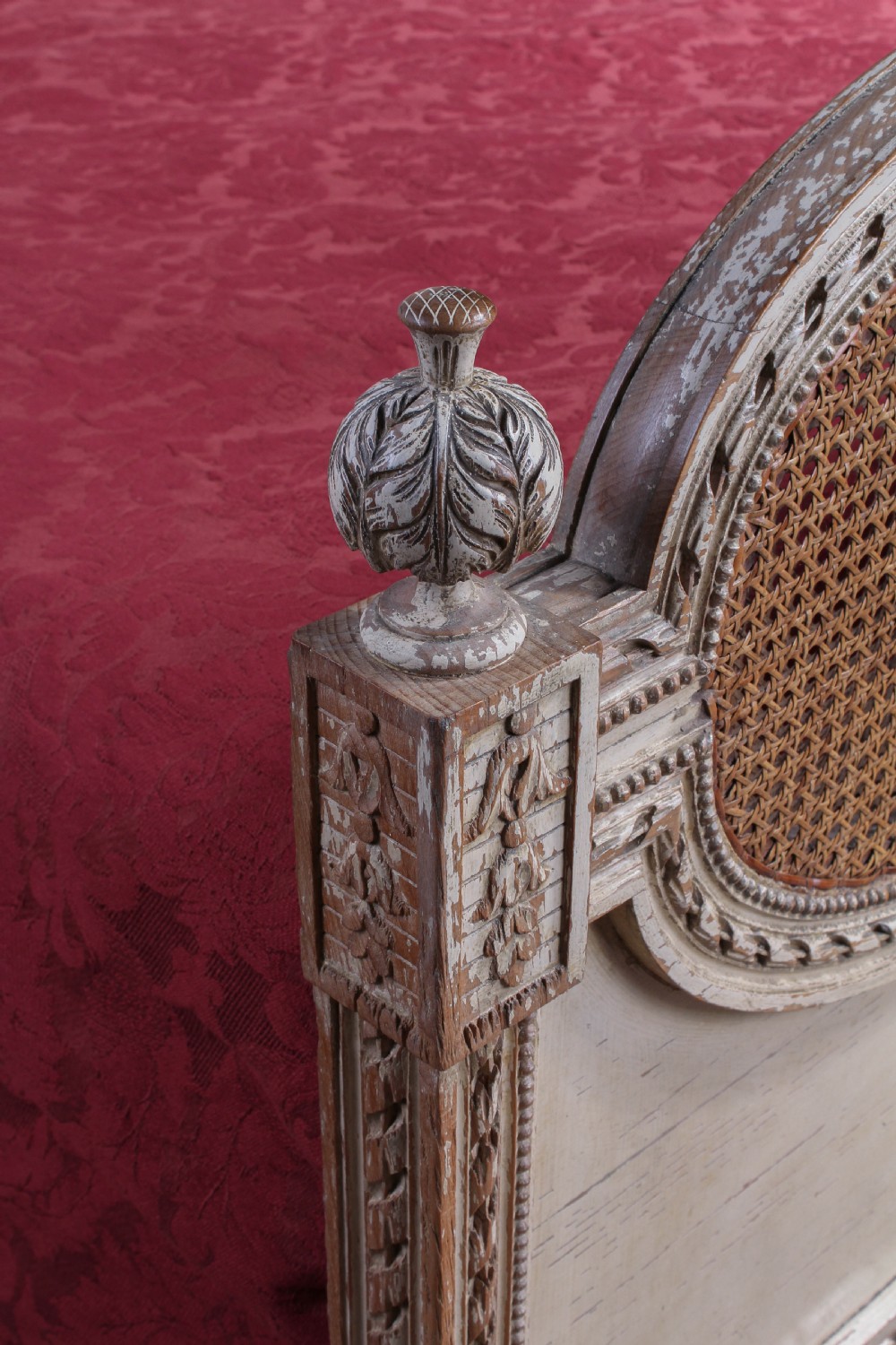 Fabulous French carved and caned king size bed View VII