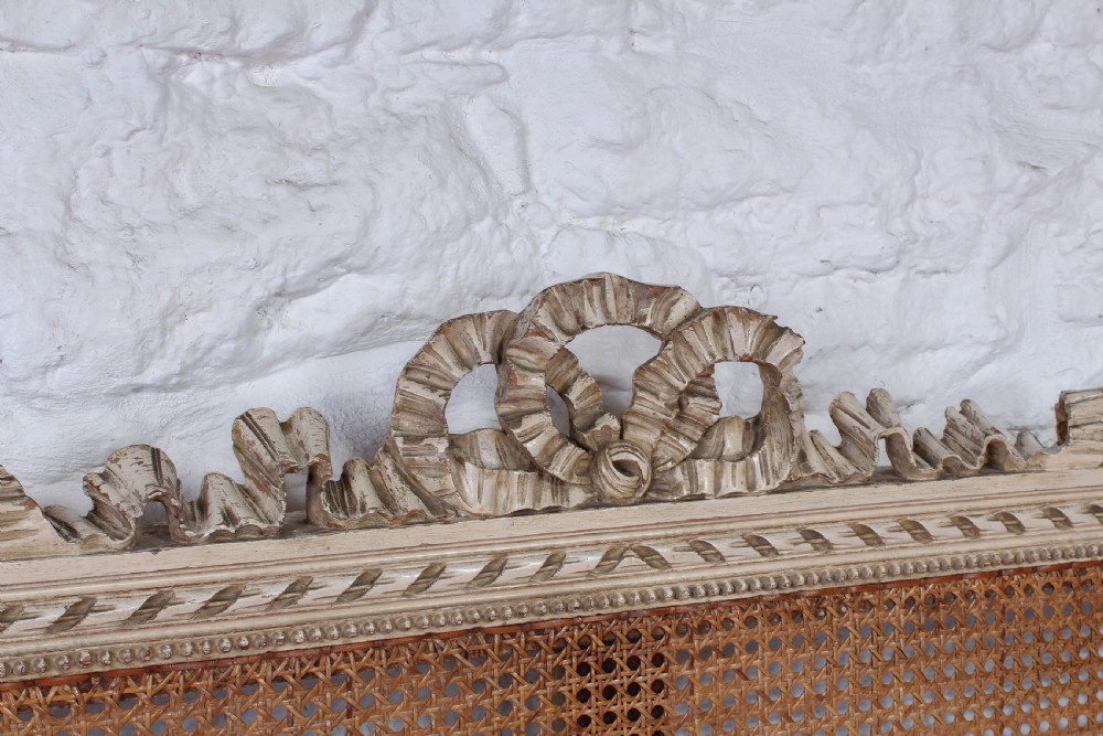 Fabulous French carved and caned king size bed View IX