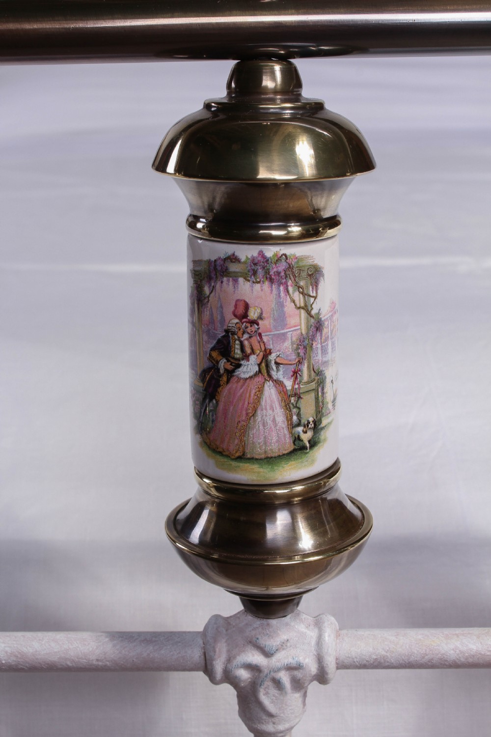 Very individual Victorian king size with porcelain scenes View VII
