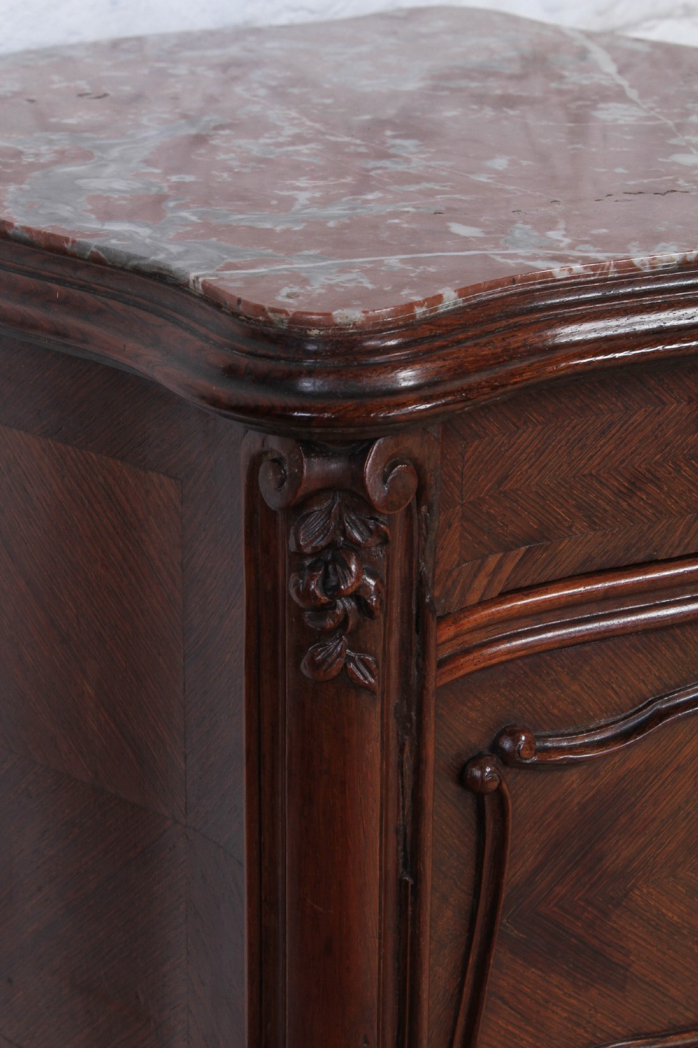 Very nice true pair of Rosewood Louis XV style bedsides View IV