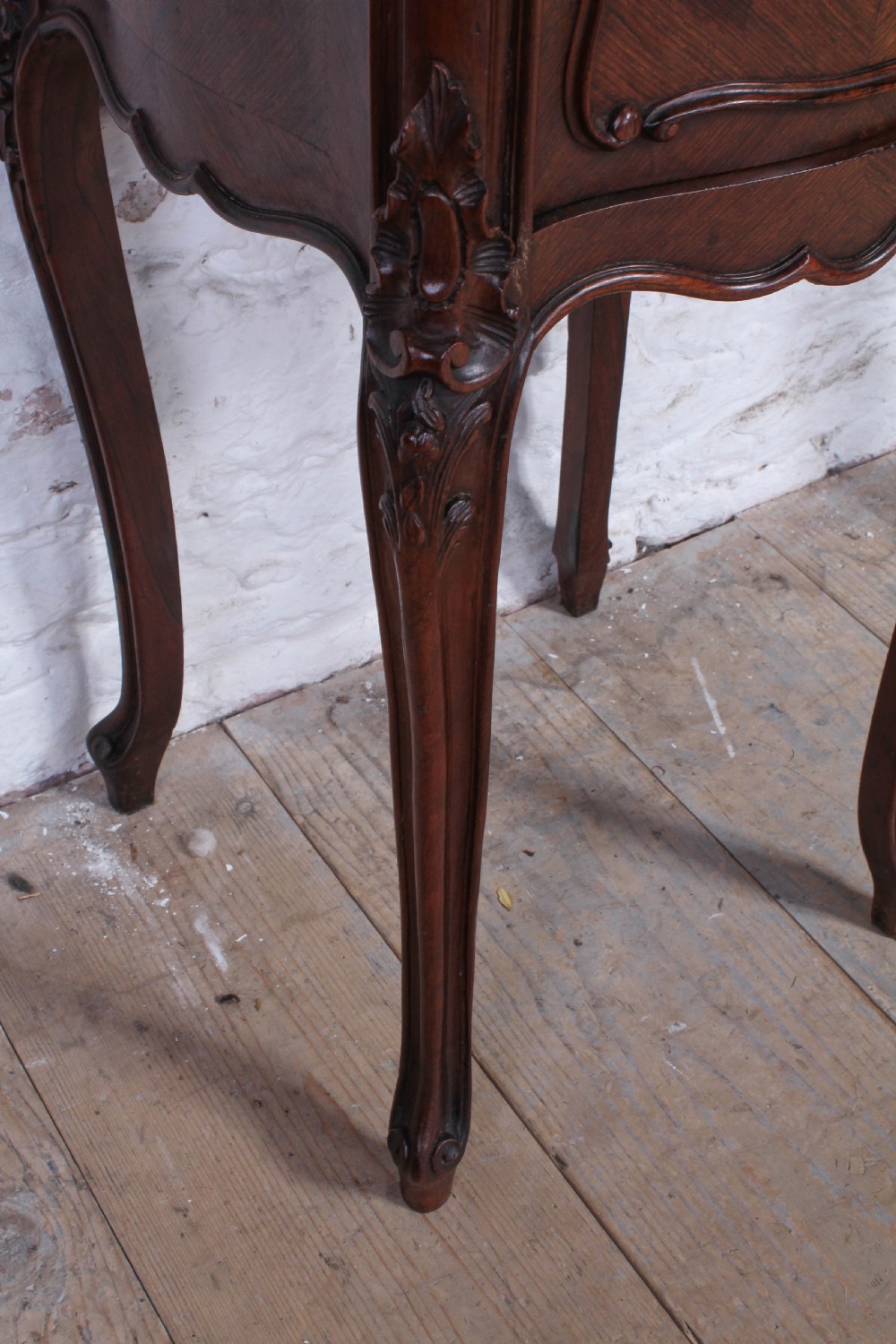 Very nice true pair of Rosewood Louis XV style bedsides View V