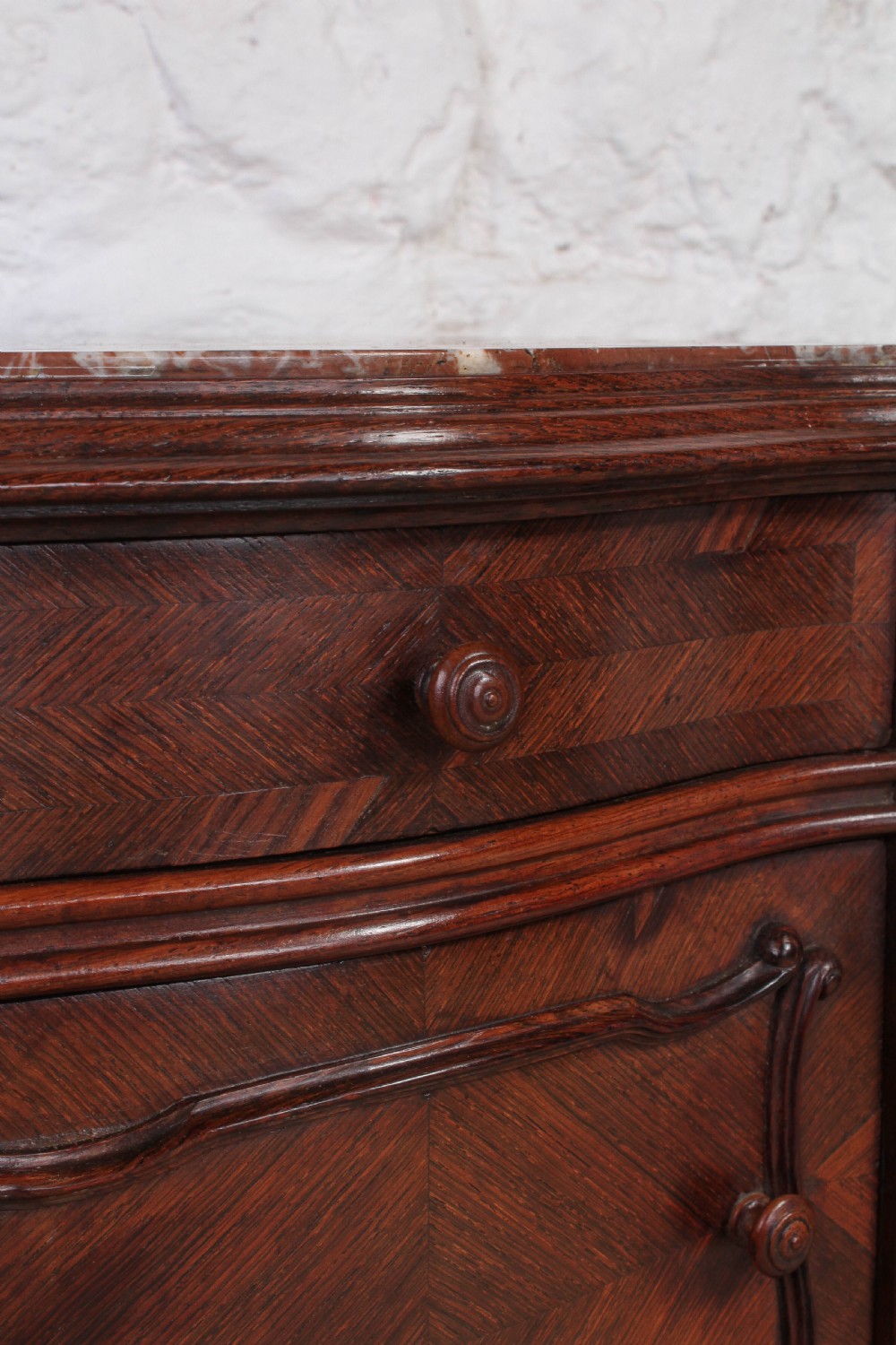 Very nice true pair of Rosewood Louis XV style bedsides View VI