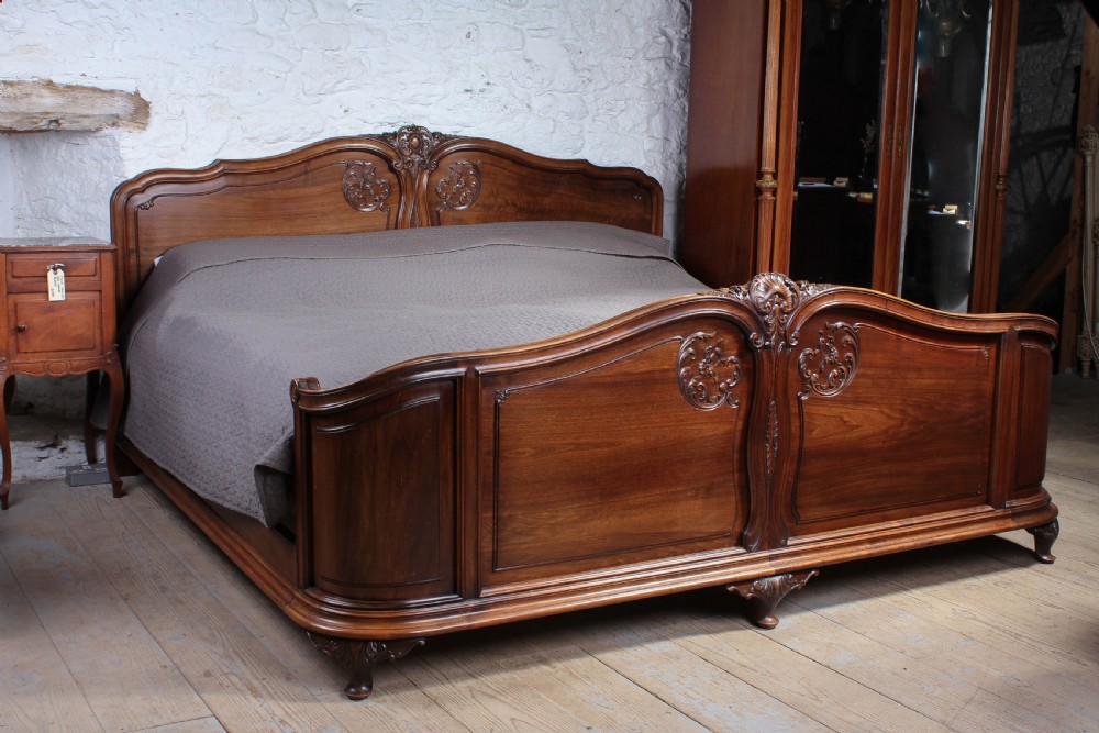 Super wide super king size solid walnut bed