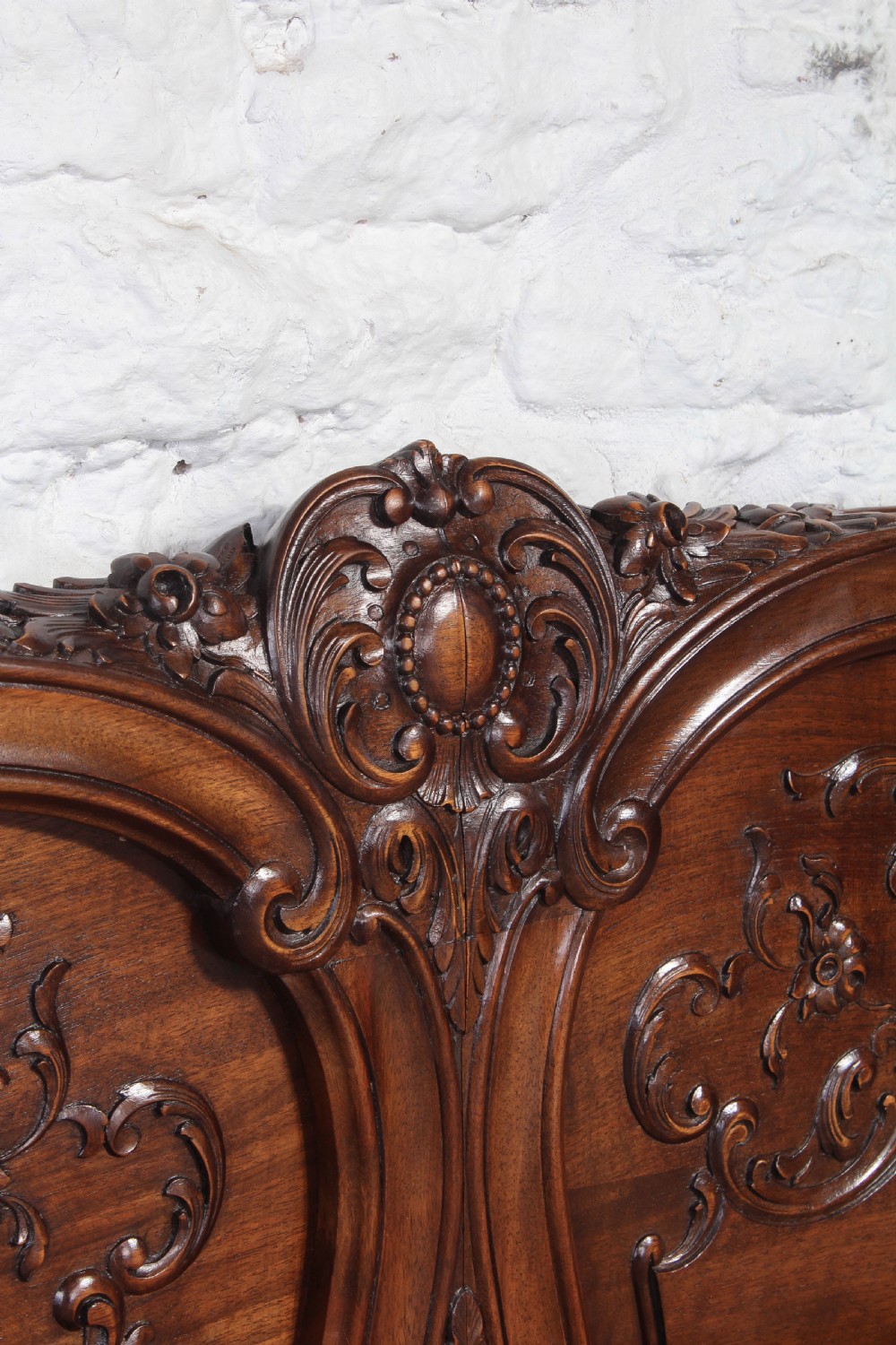 Super wide super king size solid walnut bed View VIII