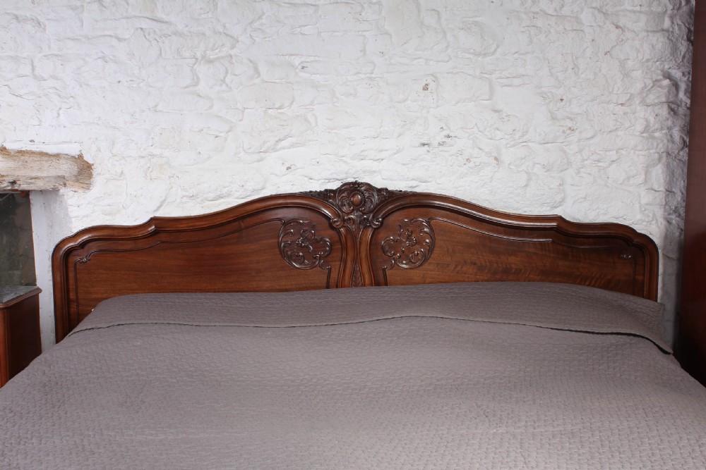 Super wide super king size solid walnut bed View IX