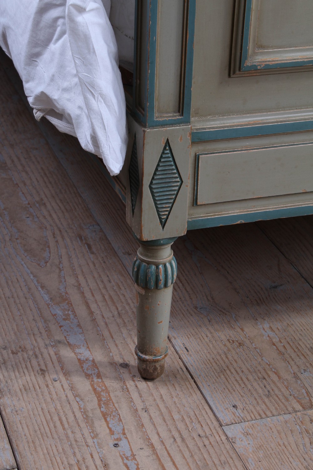 Nice Pair of Directoire style French painted single  beds (can be joined) View III