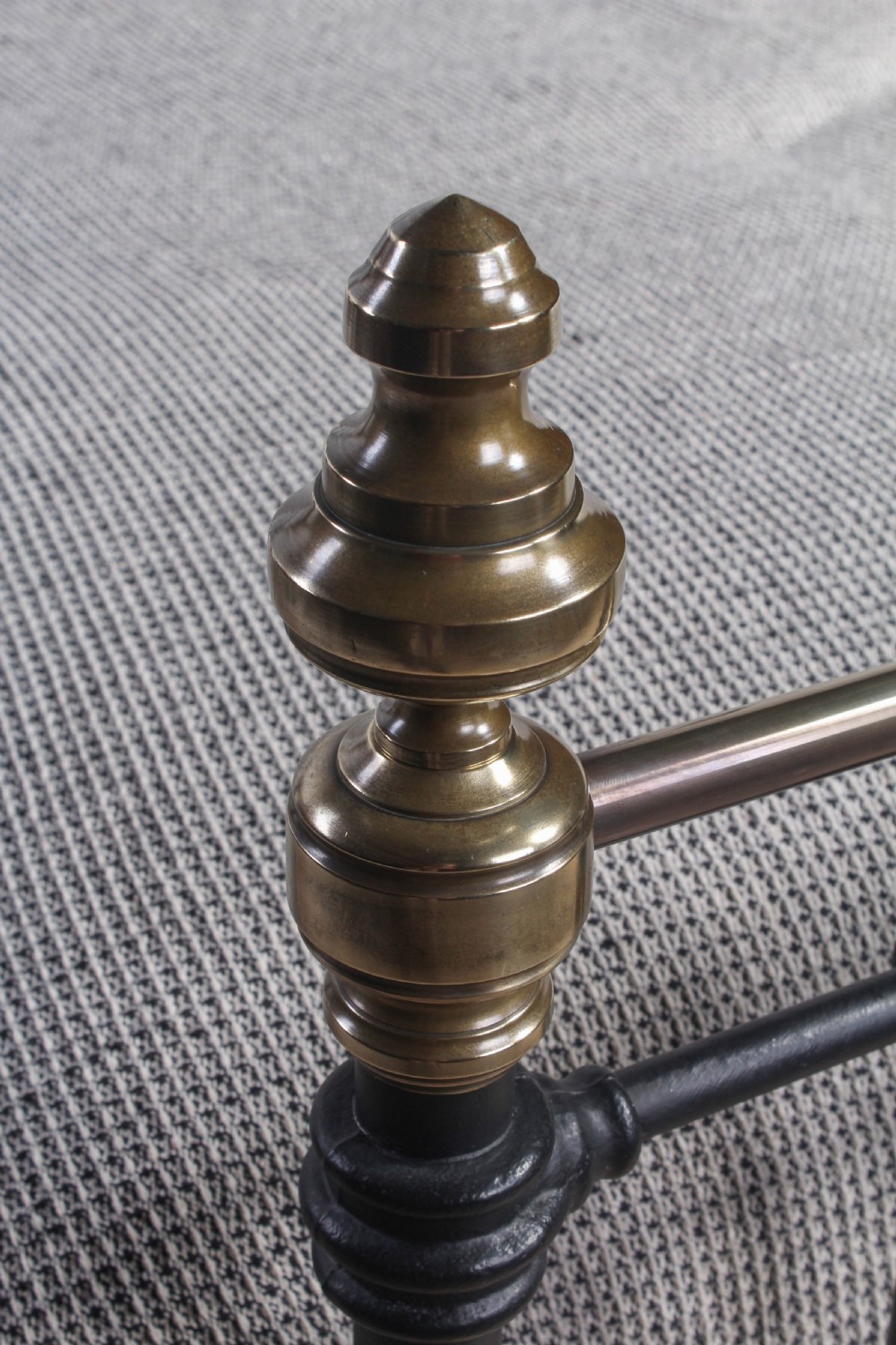 Classic Victorian French 5Ft king size brass and iron bed  View II