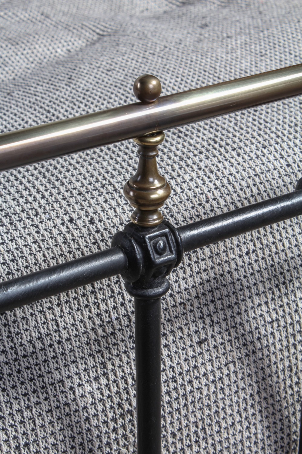 Classic Victorian French 5Ft king size brass and iron bed  View III