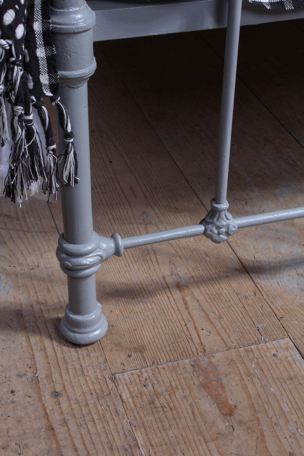 Classic Victorian double brass and iron bed View IV