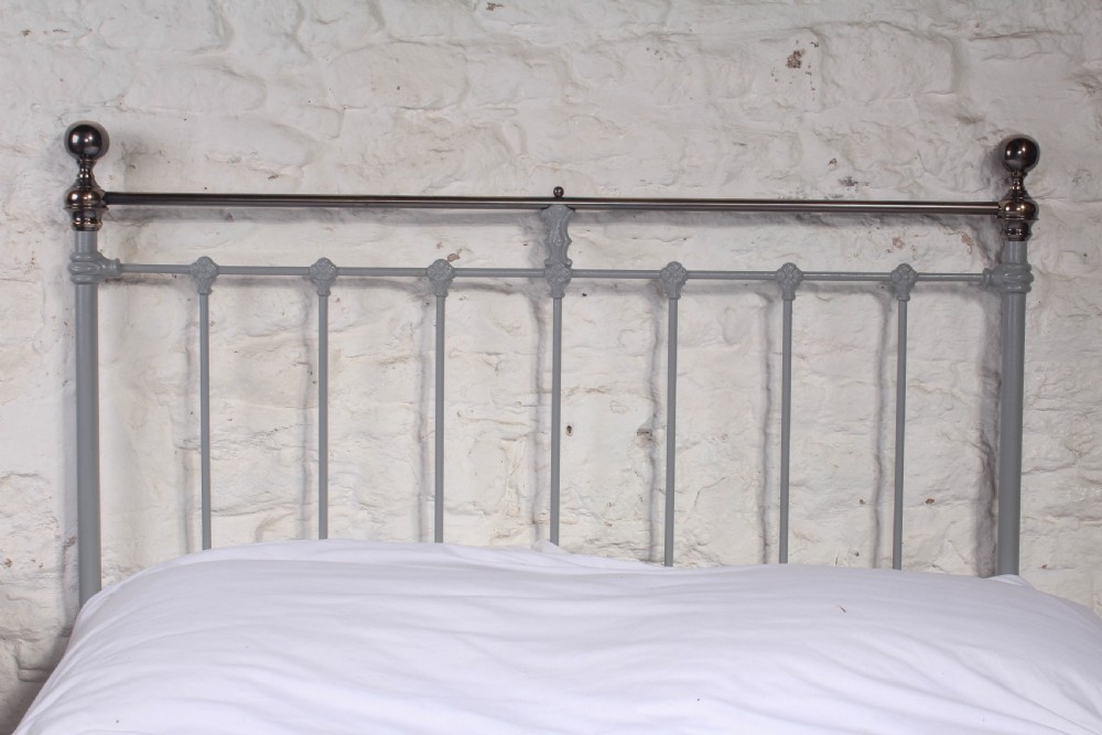 Classic Victorian double brass and iron bed View V
