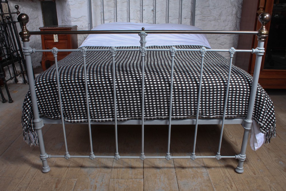 Classic Victorian double brass and iron bed View VI