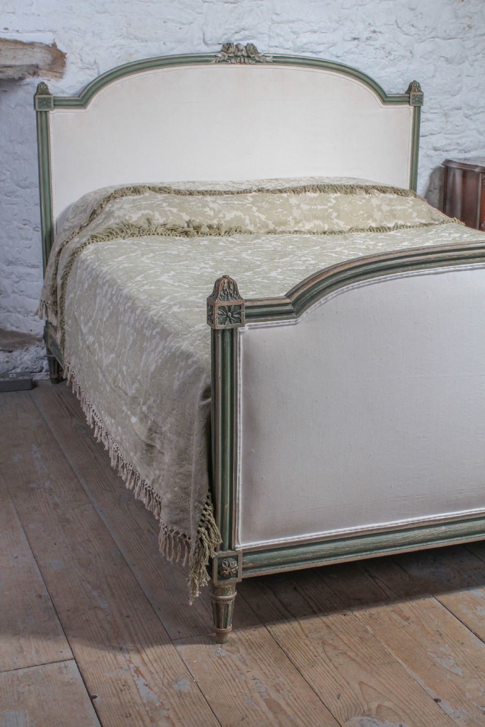 Elegant  French king size upholstered bed View VII