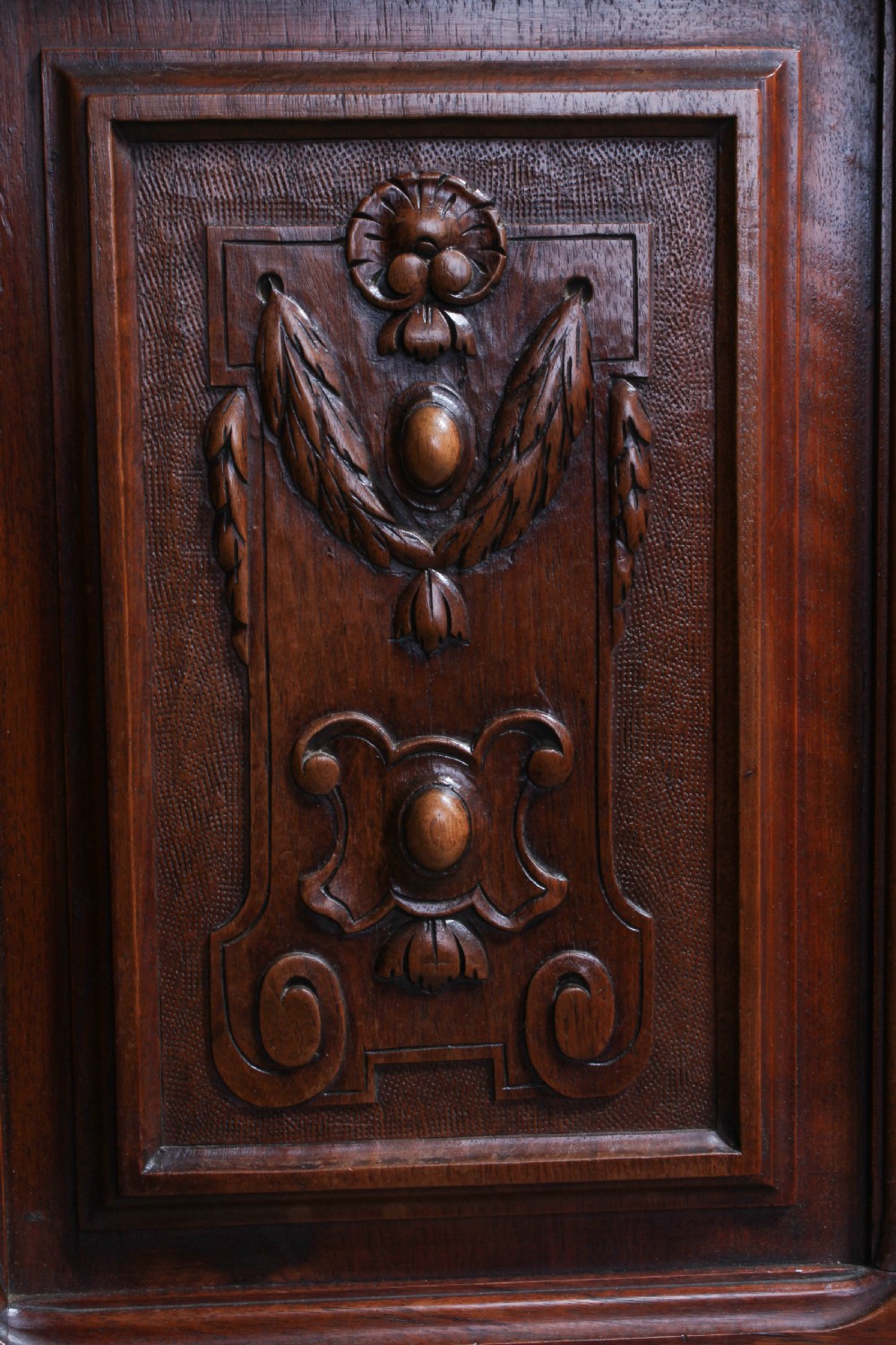 Very handsome carved solid walnut double bed View VI