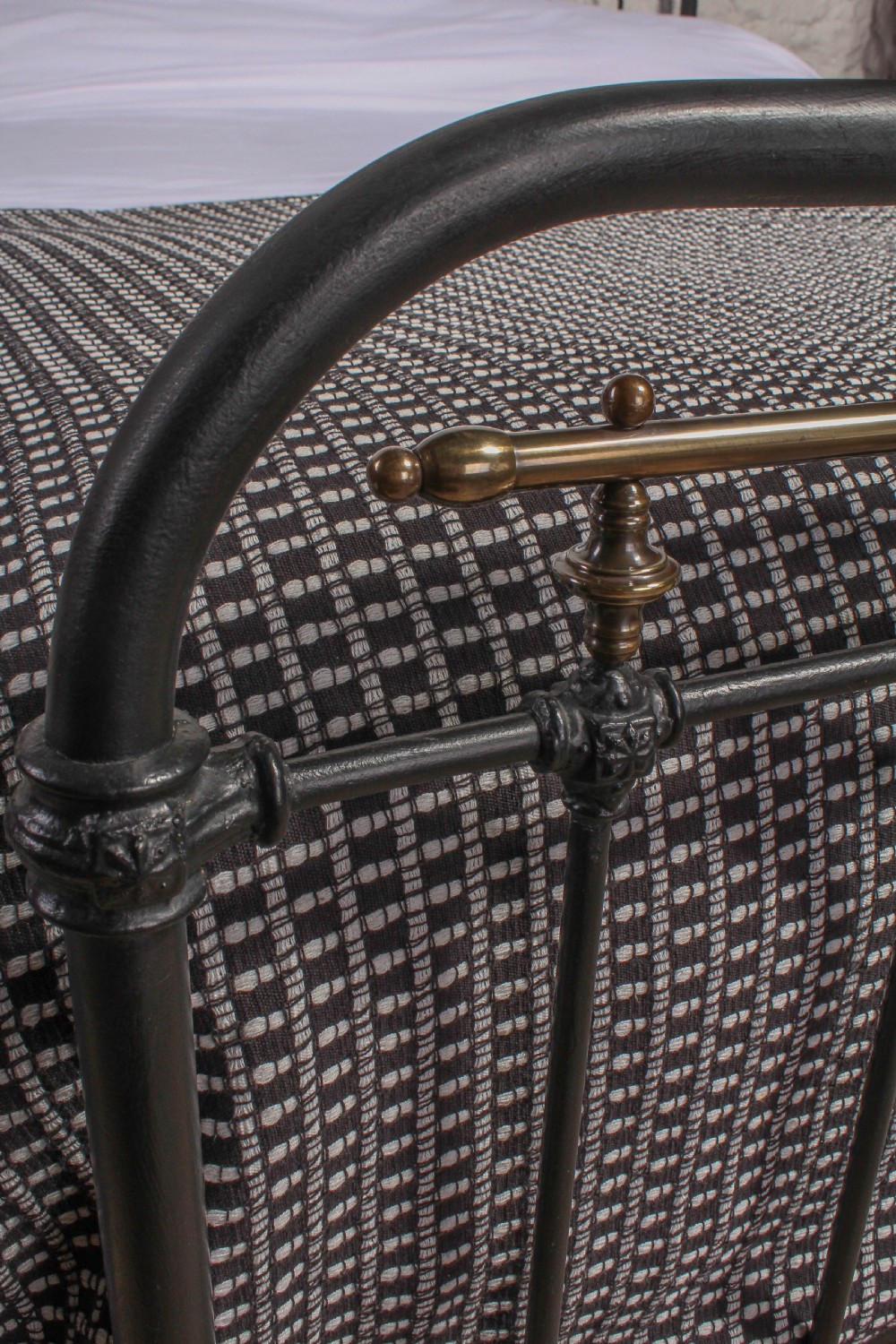 Lovely simple king size French iron bed  View II