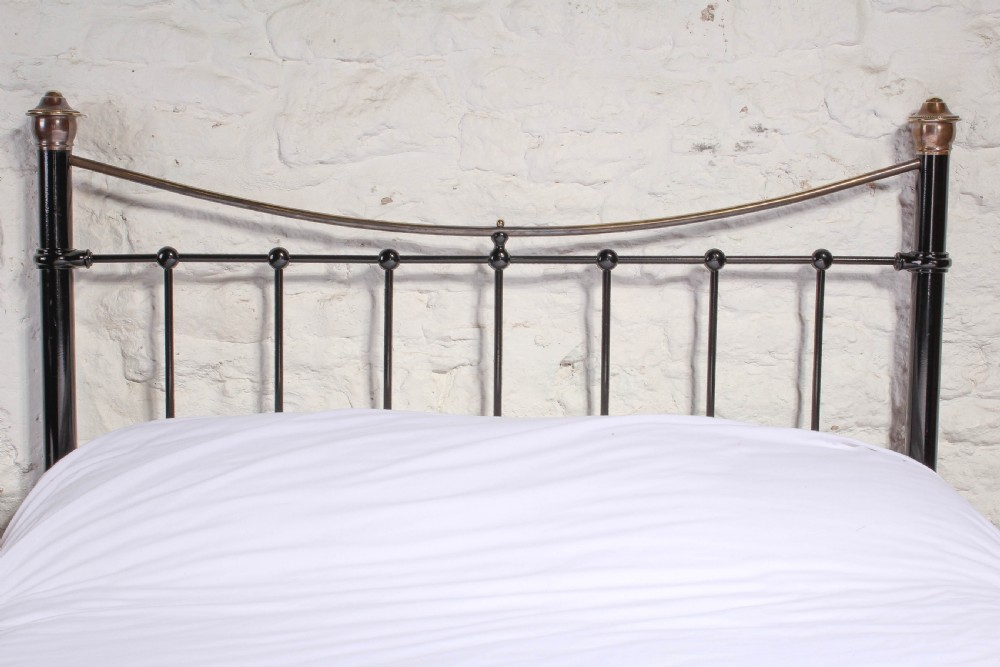 Classic Edwardian dip rail brass and iron bed View VI