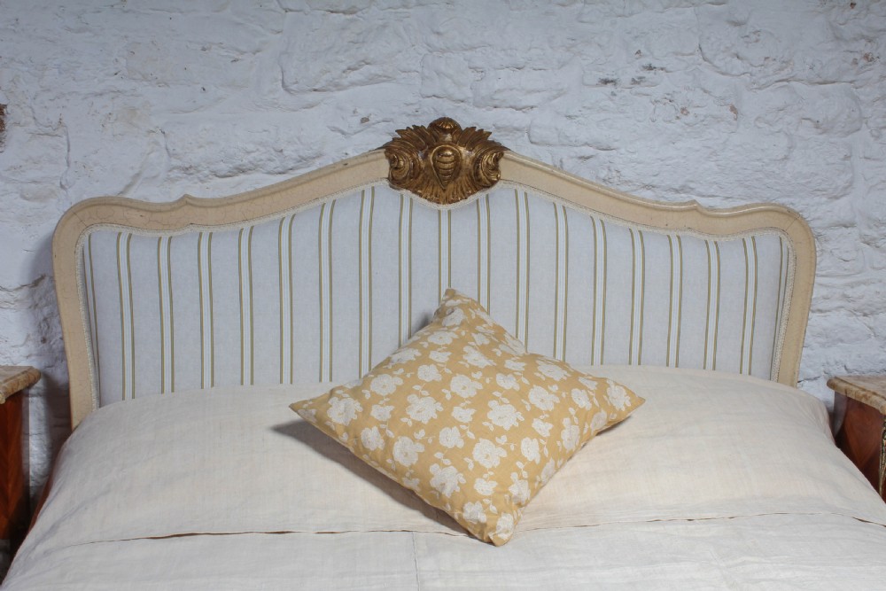 Lovely gilded frame newly upholstered double bed View V