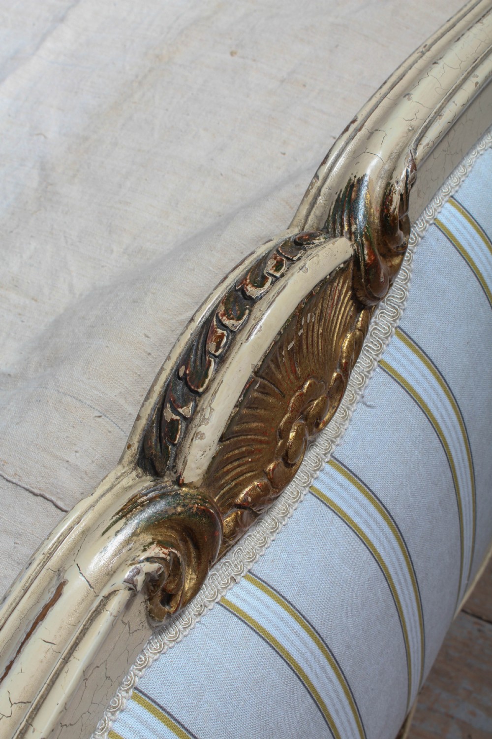 Lovely gilded frame newly upholstered double bed View VI