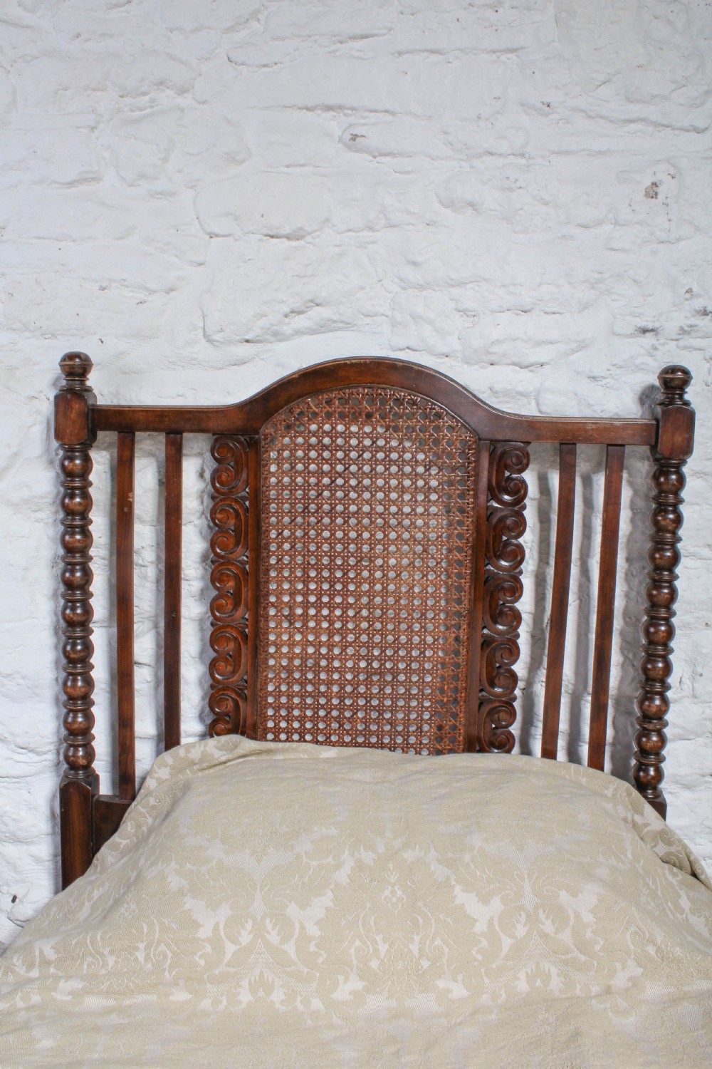 Edwardian wooden single bed  View III
